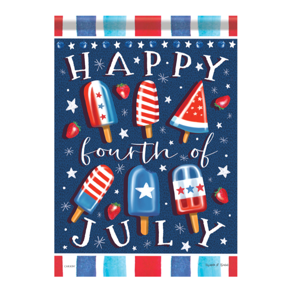 Carson - Happy 4th Dura Soft™ Garden Flag - 53751 12.5" x 18"